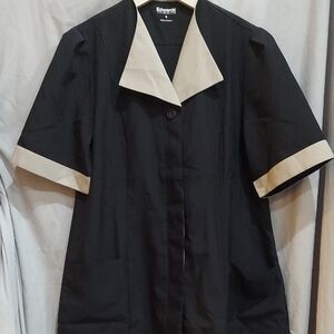 Edwards Black and Cream Short Sleeve Shirt